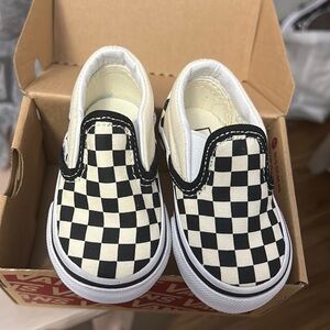Toddler size 3 checkered vans